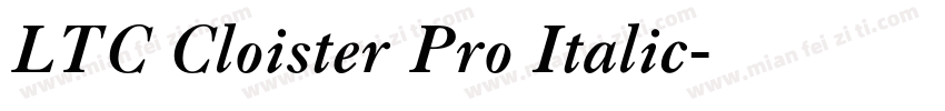 LTC Cloister Pro Italic字体转换